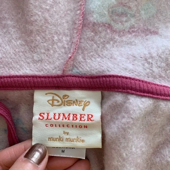 Disney Slumber Collection Munki Munki Onesie Pajama Suite Jumpsuit Pink Medium - Picture 11 of 14